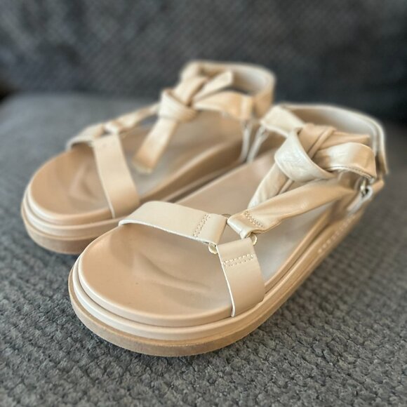 ALOHA SANDALS - Tied Together Stone & Beige - Size 38 / 7.5 US - NEVER WORN - Picture 3 of 8